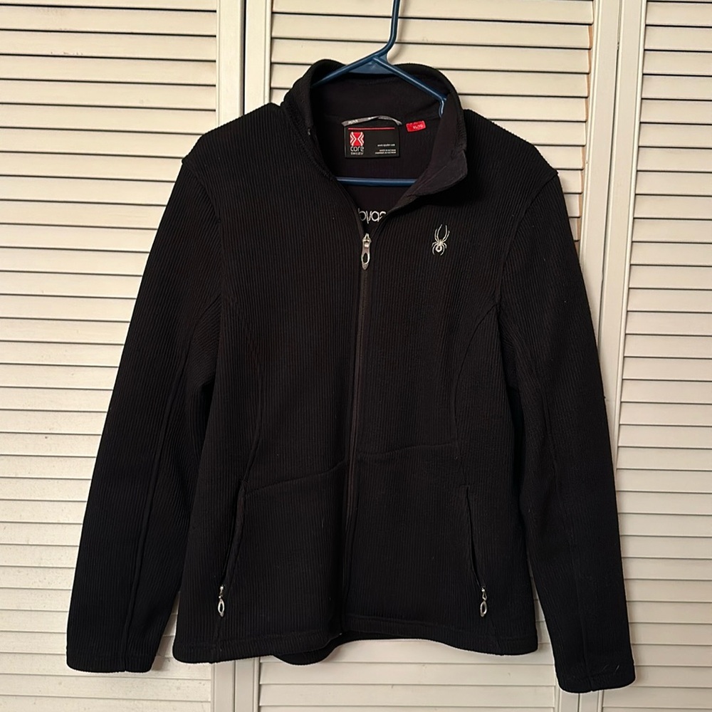 Spyder Women's XL Core Sweater Ski Jacket Black - Great Layer!